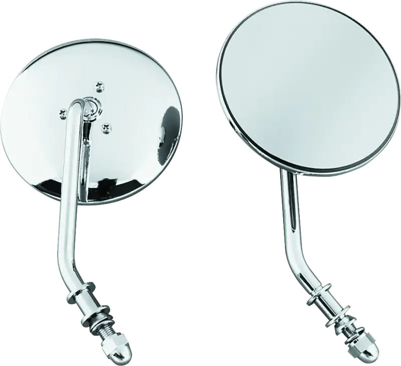 Bikers Choice 65-Up Chrome 4 Inch Round Short Stem Mirror Left Custom - Bikers Choice