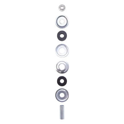 Disassembled metal shock absorber components for Toyota Tundra SR5 rear 46mm monotube