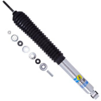 Silver and black shock absorber with mounting hardware for Toyota Tundra SR5 Rear 46mm monotube