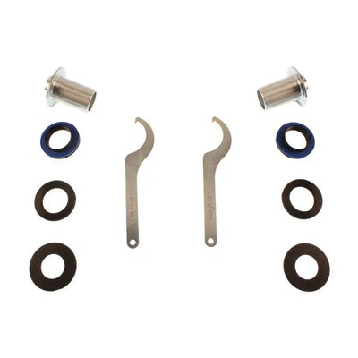 Automotive suspension adjustment kit for BMW 330i with Bilstein B16 performance suspension