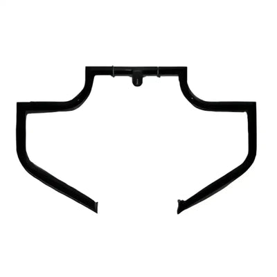 BL104-1 Lindby Linbar Engine Guard, triple chrome plated, black finish, 1 ¼ diameter, easily installed for Dyna with forward controls (91-Up).