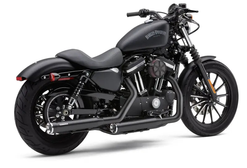 3" Rpt Slip Ons Black Sportster 14 22 - COBRA