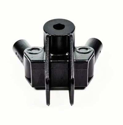 Black metal connector with multiple ports on Blue Ox BXW4077 TrackPro hitch accessory