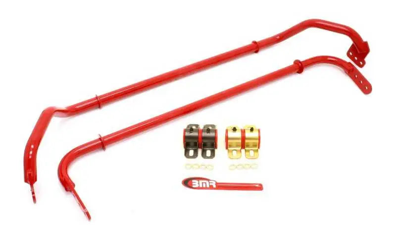BMR Suspension BMR 10-11 5th Gen Camaro Front & Rear Sway Bar Kit w/ Bushings - Red