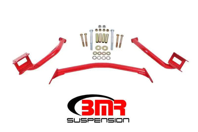 BMR Suspension BMR 79-04 Fox Mustang Tubular Style Upper Torque Box Reinforcement Plates - Red