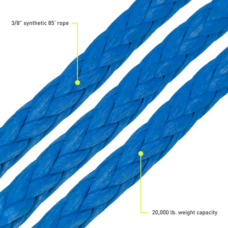Borne Off-Road 10K Winch - Blue Synthetic Rope - Winches & Hitches