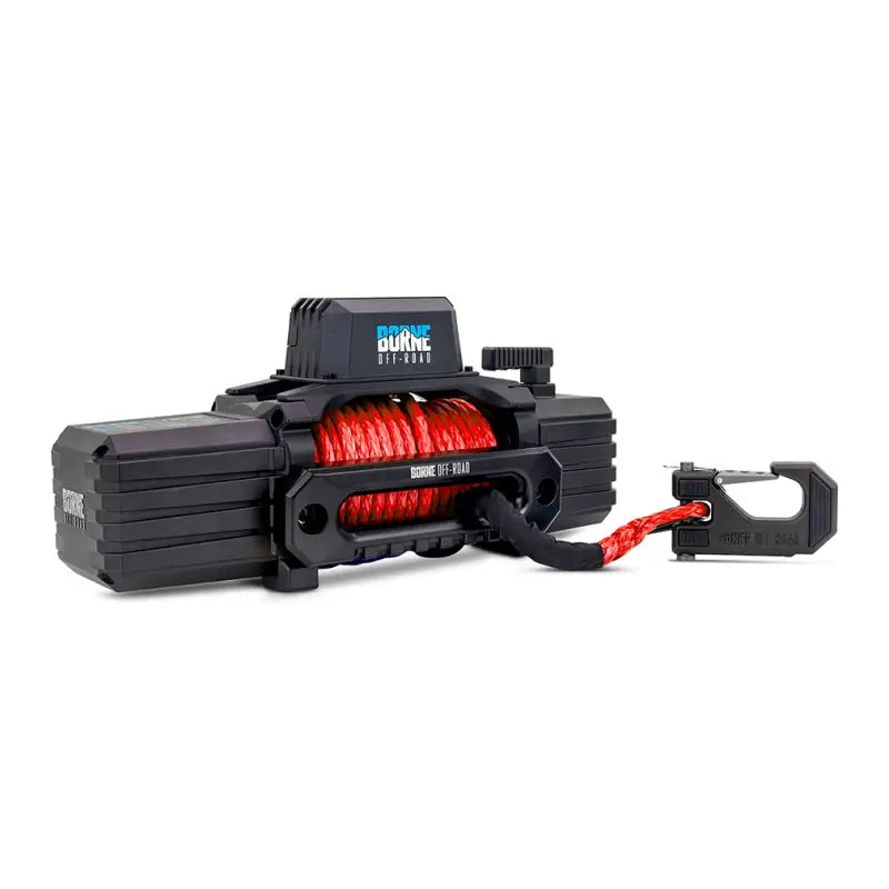 Borne Off-Road 10K Winch - Red Synthetic Rope - Winches & Hitches