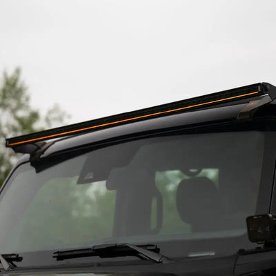 Black vehicle roof light bar single row straight for Borne Off-Road Light Bar Single Row Straight 40in