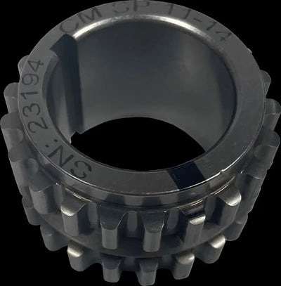 Metal gear with internal bore for Ford Coyote billet crankshaft timing sprocket