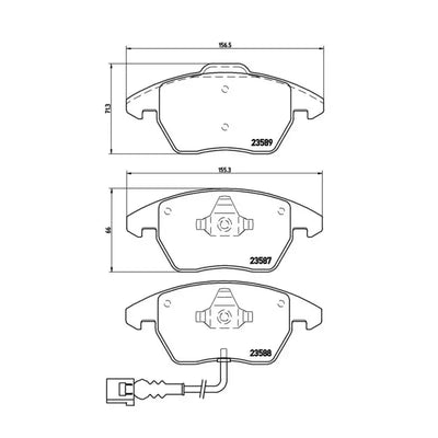 Brake Pad FMSI Number D1107-8760/ D1107-8212; Low-Metallic; Set Of 4 - RV and Auto Parts