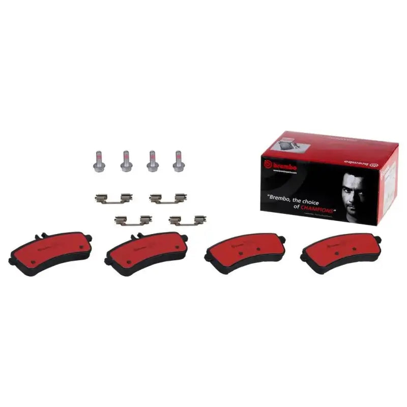Brake Pad FMSI Number D1681-8911; Ceramic; Set Of 4; With Hardware/ Brake Caliper Screws - RV and Auto Parts