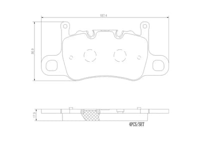 Brake Pad FMSI Number D1740-8963; Ceramic; Set Of 4 - RV and Auto Parts