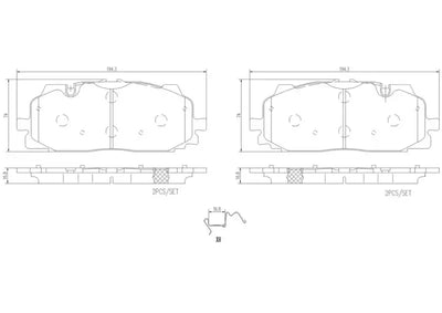 Brake Pad FMSI Number D1894-9122; Ceramic; Set Of 4; With Hardware - RV and Auto Parts