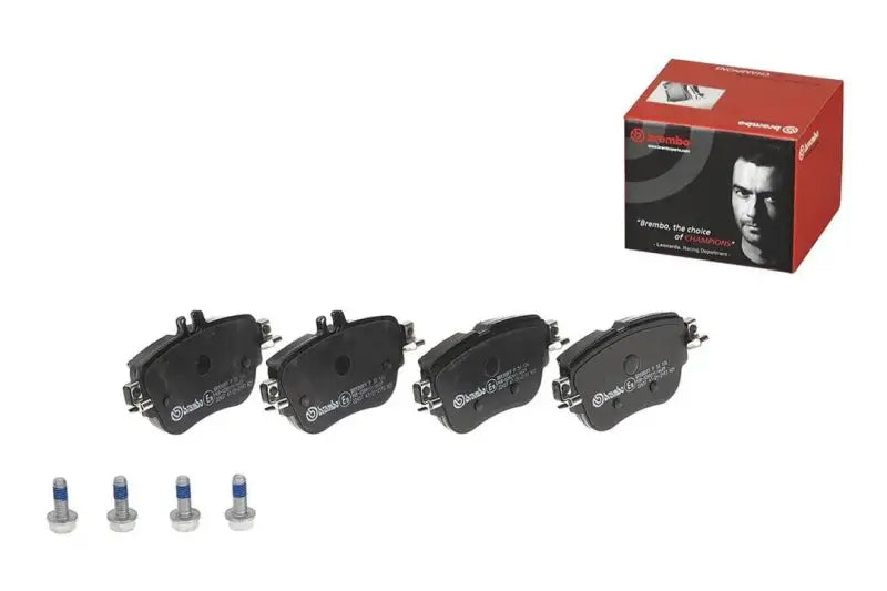 Brake Pad FMSI Number D1936-9161; Low-Metallic; Set Of 4; With Hardware/ Brake Caliper Screws - RV and Auto Parts