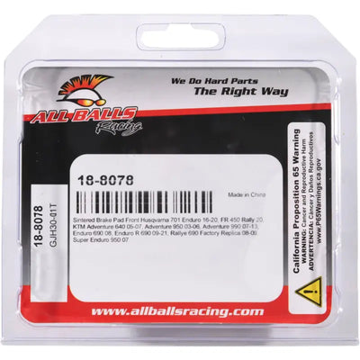 Brake Pad Kit Sintered 