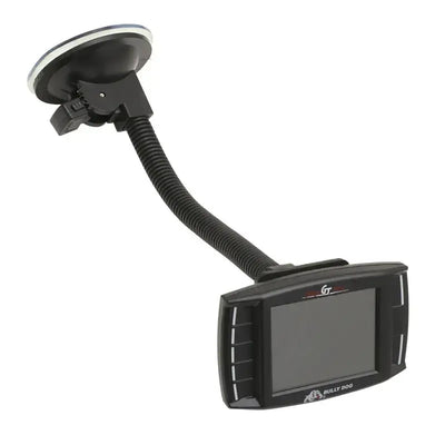Bully Dog Triple Dog Platinum GT Gas Tuner and Gauge with windshield mount base.