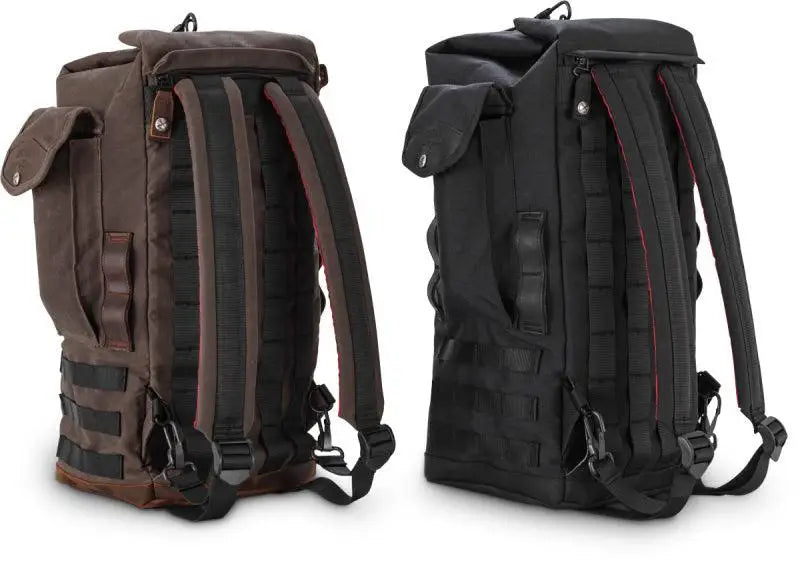 Burly Brand Voyager Sissy Bar Backpack - Dark Oak - RV and Auto Parts