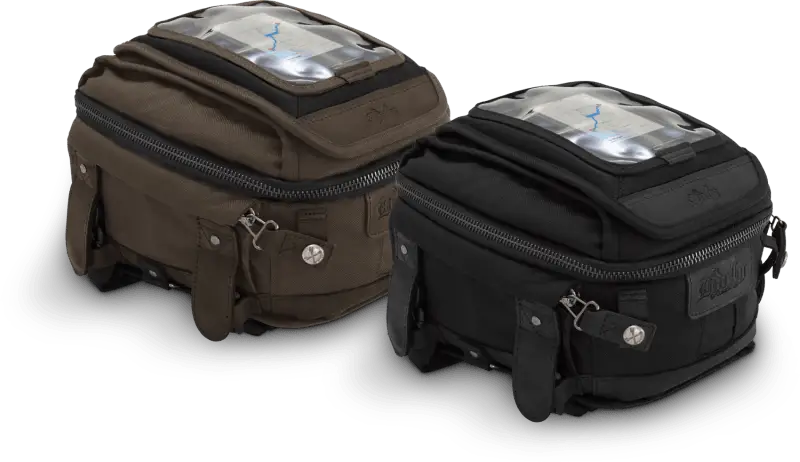 Burly Brand Voyager Tank / Tail Bag - Dark Oak - RV and Auto Parts