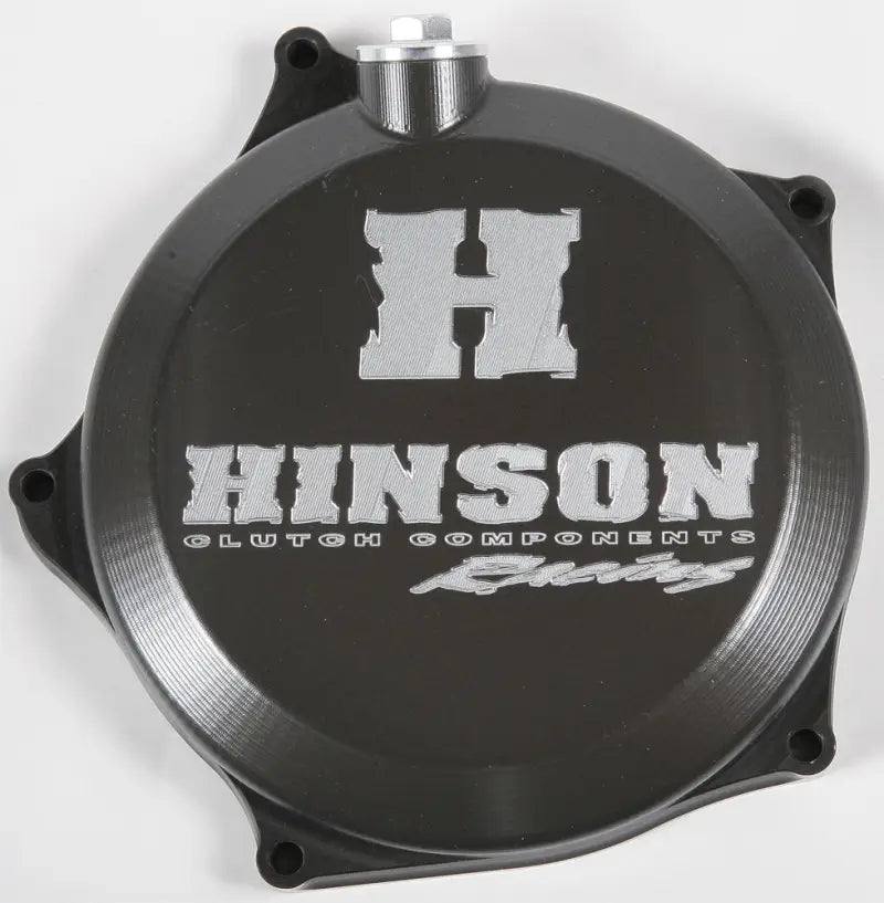 Black Hinson clutch cover on C357 Clutch Cover Kaw for motorcycle upgrades