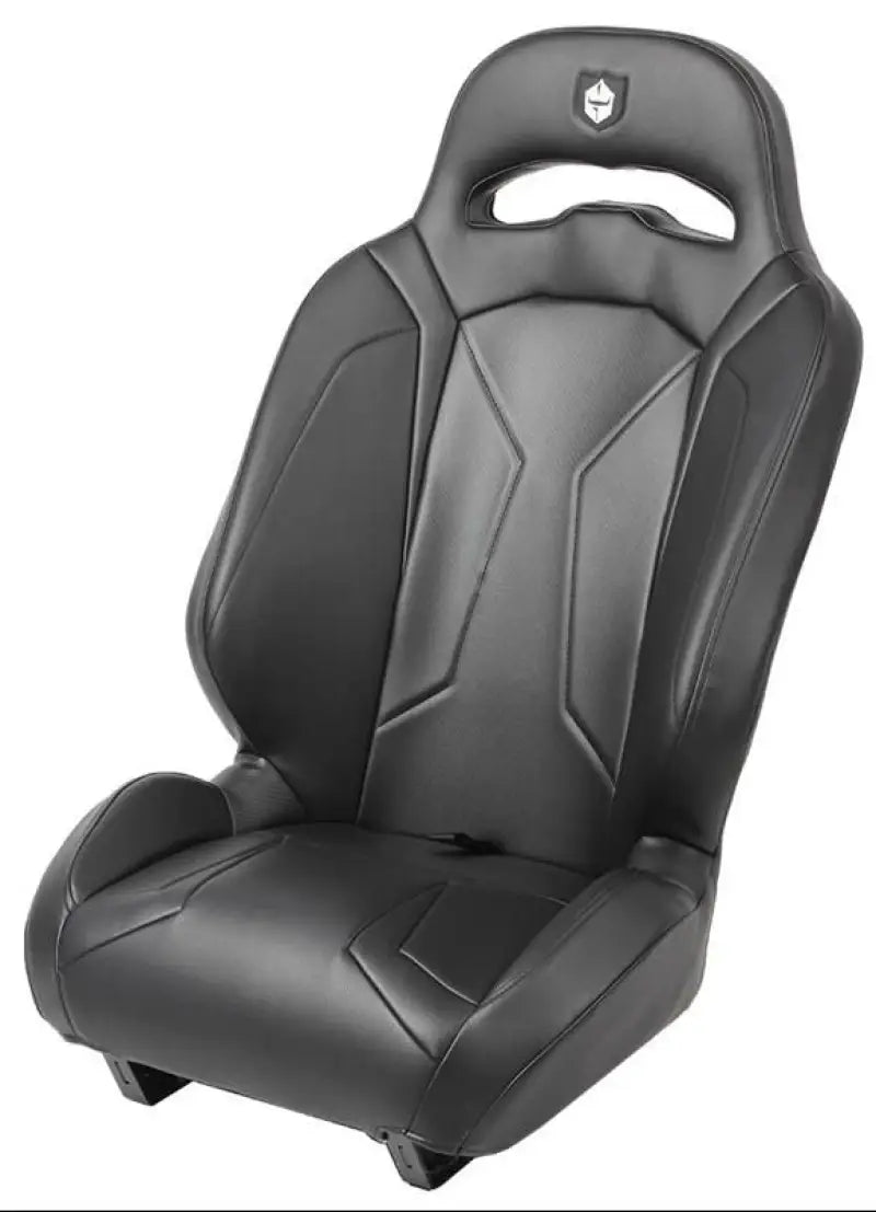 Black synthetic leather CA162S188WH Pro Armor racing seat with high back and harness pass-throughs