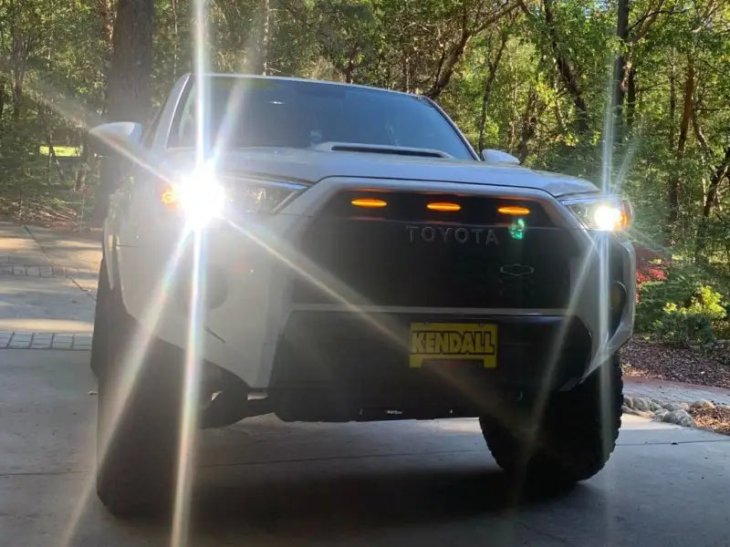 Cali Raised 14-24 Toyota 4Runner Grille Raptor LED Light Kit - Amber / With Add A Fuse - Lights