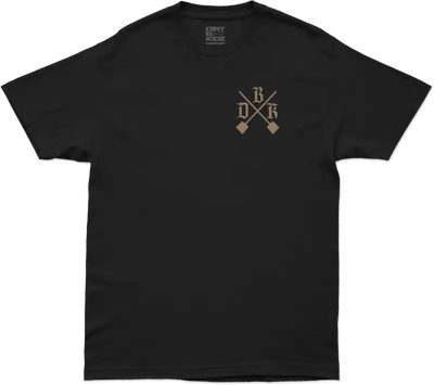 Camo Shovels Tee Black Md - DBK