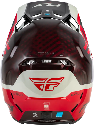 Formula S Carbon Byte Helmet Red Carbon/Red/Grey 2x - FLY RACING