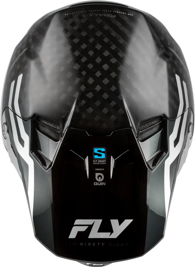 Formula S Carbon Byte Helmet Black Carbon/Grey/Silver 2x - FLY RACING