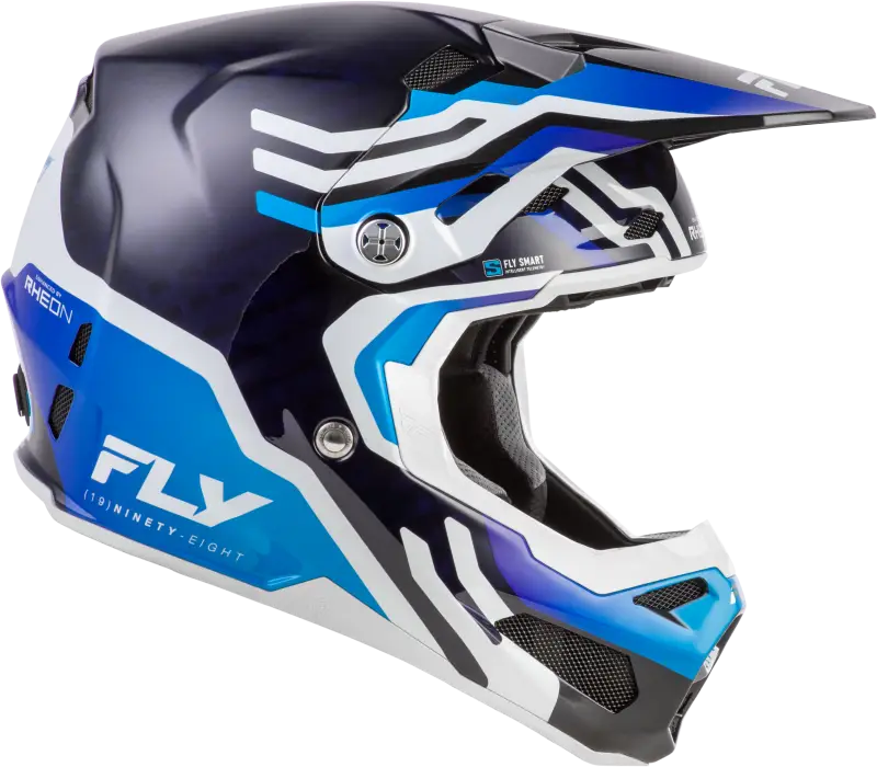 Formula S Carbon Byte Helmet Blue Carbon/Blue/White 2x - FLY RACING