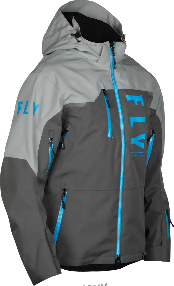 Carbon Jacket Grey/Blue Sm - FLY RACING