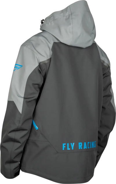 Carbon Jacket Grey/Blue Xl - FLY RACING