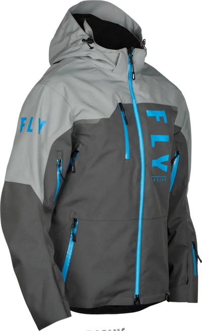 Carbon Jacket Grey/Blue 2x - FLY RACING