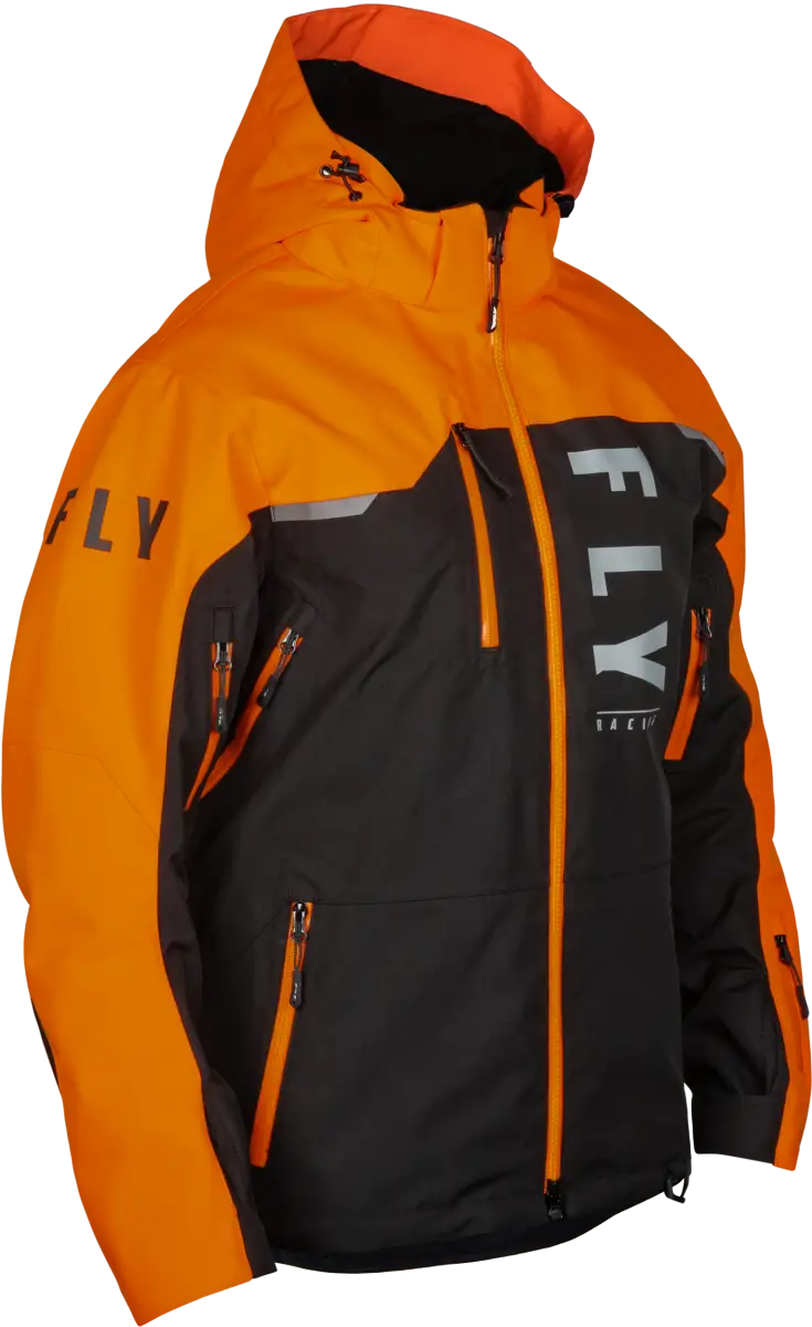 Carbon Jacket Black/Orange Lg - FLY RACING