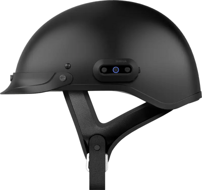 Matte black Cavalry 2 Half Helmet with integrated audio and open mesh for comfort