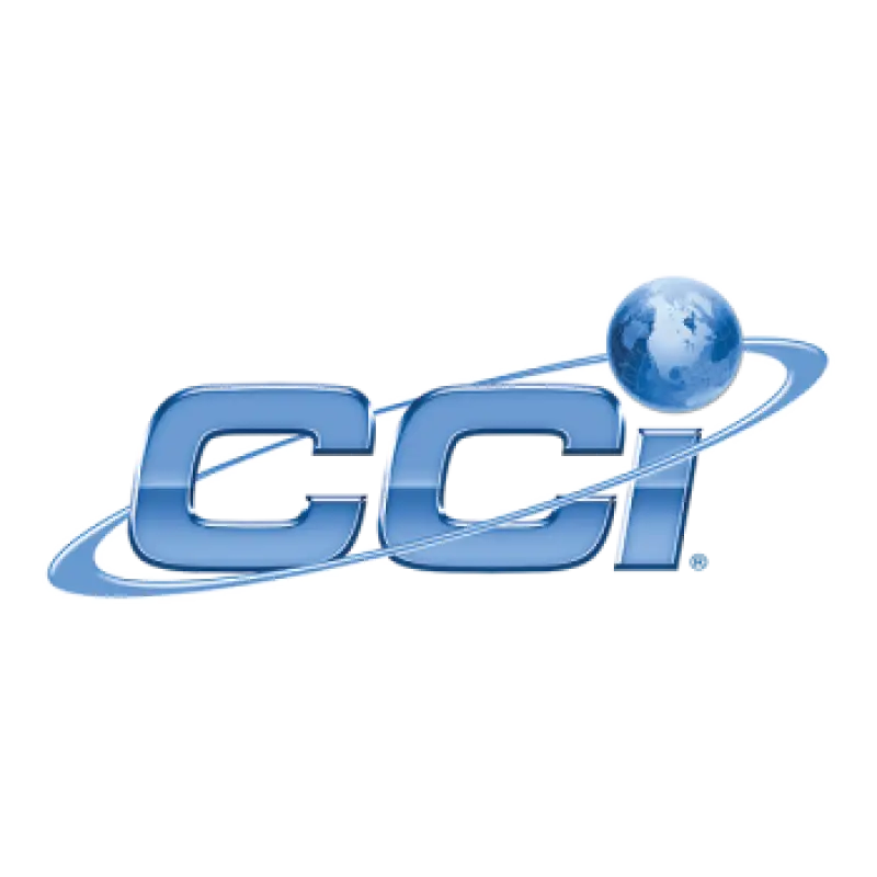 CCI logo featuring a blue globe encircled by a swoosh.