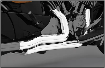 True Dual Headers Chrome `14 Up Indian Ex Scout - FREEDOM