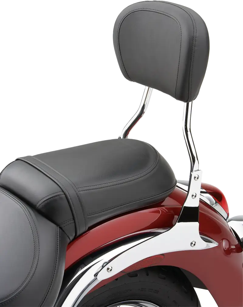 Short Round Sissy Bar W/Pad Chrome Hon Vt1300 Sttlne 10 16 - COBRA
