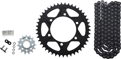 CK6454 Vortex Sprocket/Chain Kit Stl/Alu 15/43T Blk Rx3 520-114L Blk - RV and Auto Parts