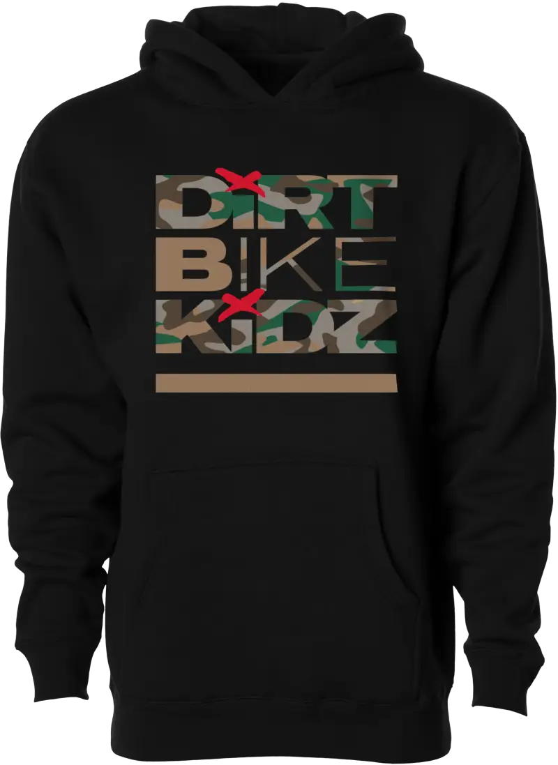 Classic Camo Youth Hoodie Black Yx - DBK