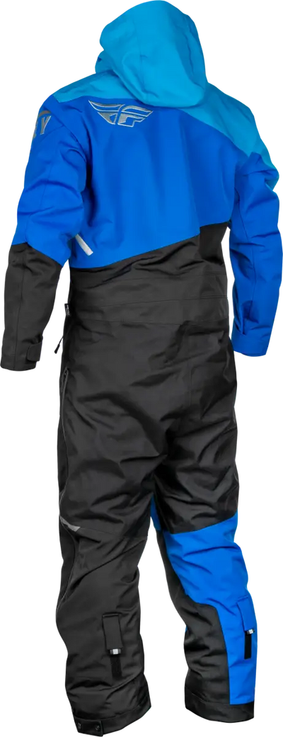 Blue and black snowsuit from Cobalt Shell Monosuit Blue/Grey perfect for powersports gear