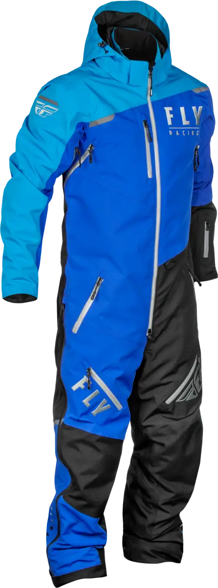 Blue and black snowsuit from Cobalt Shell Monosuit for powersports and outdoor fun