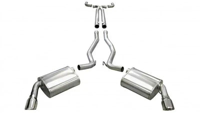Corsa 10-13 Chevrolet Camaro Convertible SS 6.2L V8 Manual Polished Sport Cat-Back + XO Exhaust 