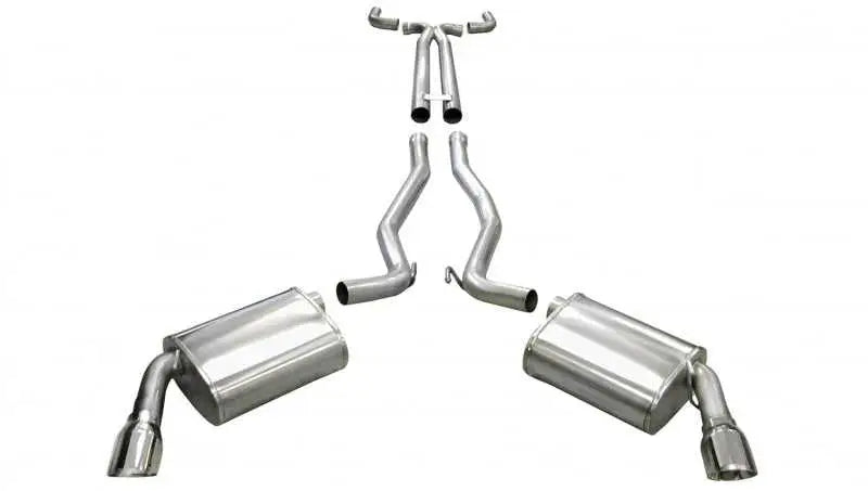Corsa 10-13 Chevrolet Camaro Convertible SS 6.2L V8 Manual Polished Sport Cat-Back + XO Exhaust 