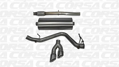 Corsa 14 GMC Sierra/Chevy Silv 1500 Crew Cab/Short Bed 5.3L V8 Polished Sport Single Side CB Exhaust - Truck &