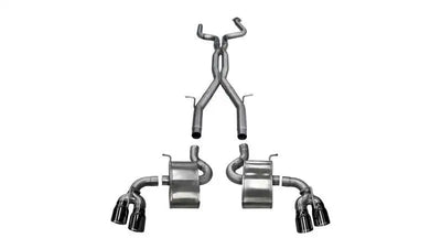 CORSA Performance Corsa 16-18 Chevy Camaro SS 6.2L Xtreme+ 2.75in Cat-Back Dual Rear Exit w/ Twin 4in Black PVD Tips