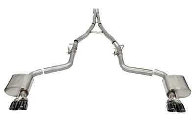 Corsa 19-21 Challenger SRT/Hellcat/Demon/Redeye 2.75in Valved CB DRE w/ Twin 3.5in Pol Blk PVD Tips 
