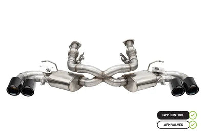CORSA Performance C8 4 Valve NPP Exhaust System with 4.5 in. Carbon Fiber Flat Cut Black PVD Tips for Chevrolet Corvette C8 RWD, Performance,Truck & Automotive,Exhaust, Mufflers & Tips,AVADA - Best Sellers