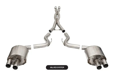 Corsa 2015-2020 Ford Mustang GT350/R 5.2L V8 Dual Rear Cat-Back- Stainless Exit - Truck & Automotive