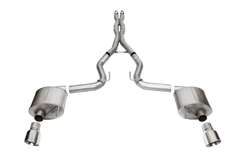 Corsa 3in dual rear exit exhaust with 4.5in Pro Series tips