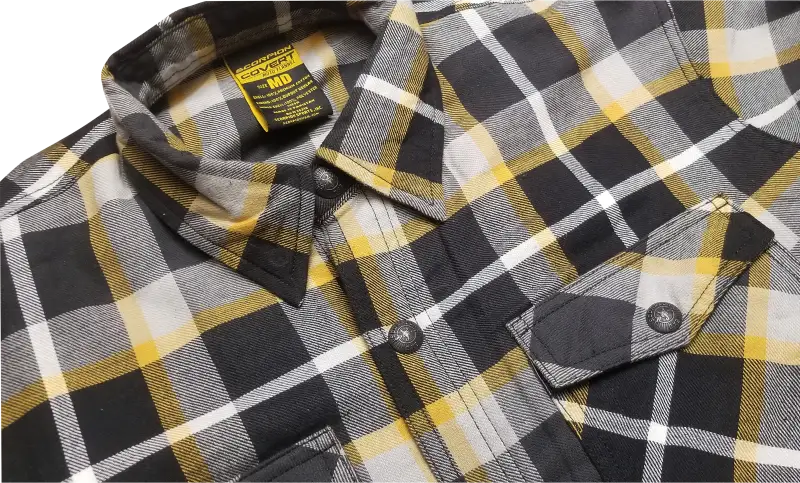 Covert Flannel White/Yellow 3x 